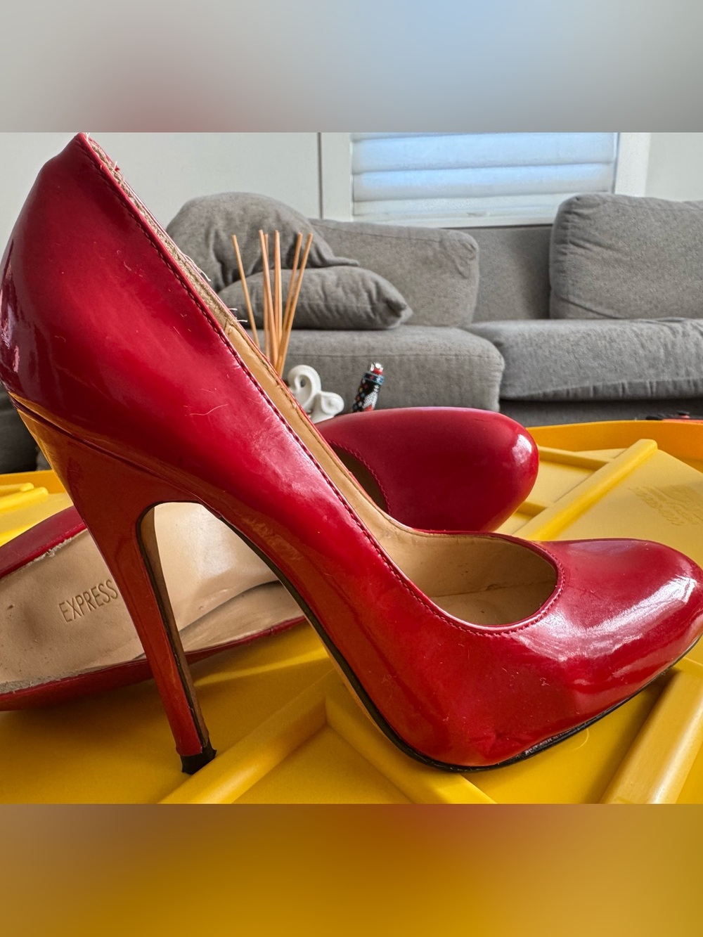 Expressions Red Patent Leather High Heel Pumps